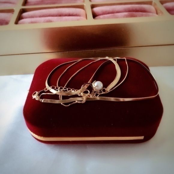 - - 18K Gold Vermeil Double layer Necklace - Picture 7 of 8